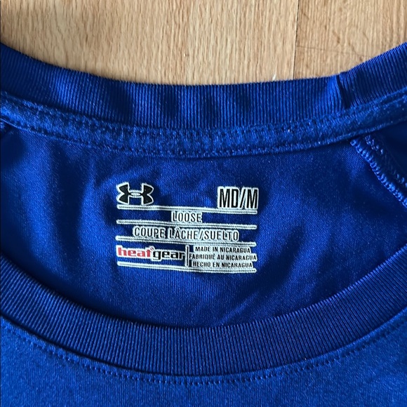 Under Armour Blue Athletic T-Shirt medium - Picture 3 of 5